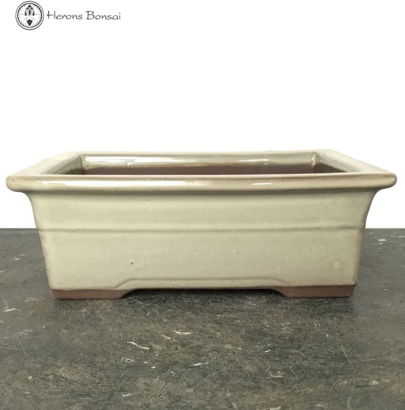 Cream Square Bonsai Pot (24.5cm)