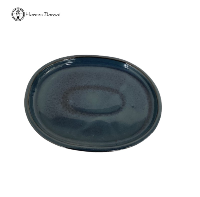 Ceramic Blue Oval Drip Tray