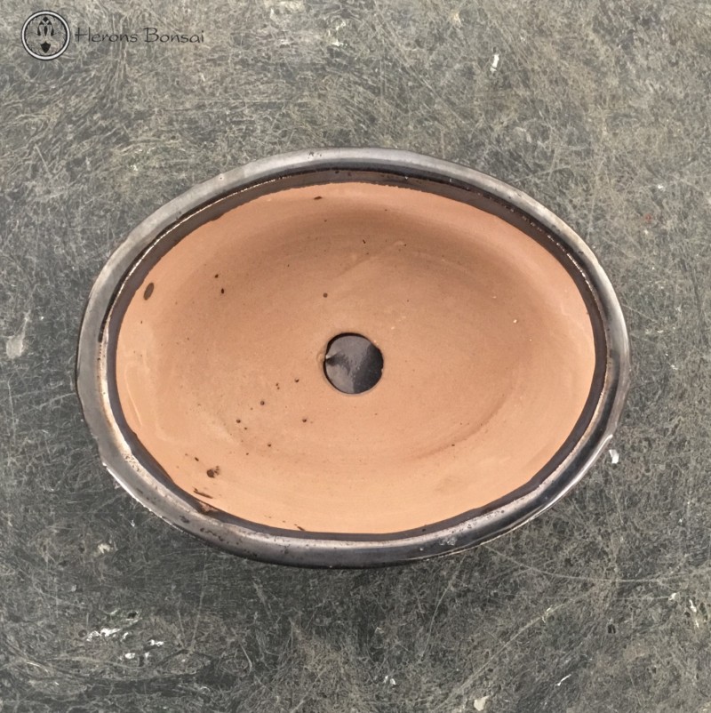 Bonsai Pot with Drip Tray (12.5cm) | Metallic