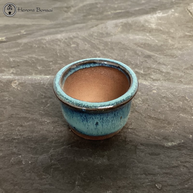 Round Mame (Miniature) Bonsai Pot (4cm) | Blu