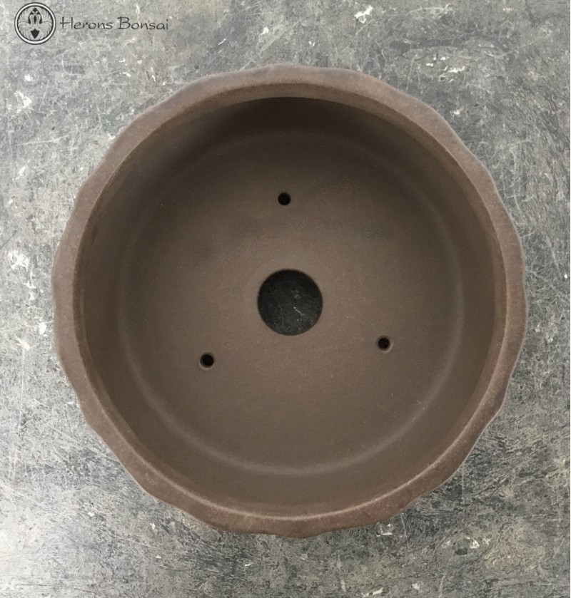 Unglazed Lotus Shaped Ceramic Pot (20cm) 