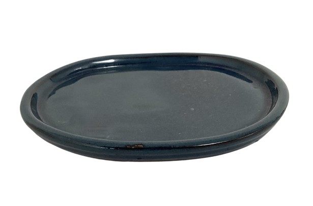 Ceramic Blue Oval Drip Tray