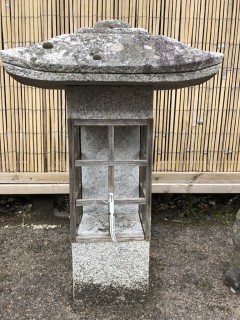 traditional antique japanese stone lantern