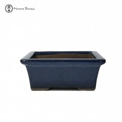 Blue Rectangle Ceramic Bonsai Pot (13.5cm)