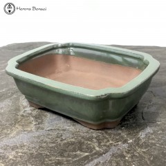 Pale Green Irregular Bonsai Pot (18cm)