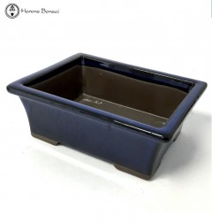 Blue Rectangle Ceramic Bonsai Pot (15cm)