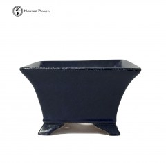 Blue Square Ceramic Bonsai Pot (12cm)