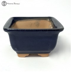 Blue Square Ceramic Bonsai Pot (12.5cm)