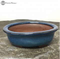 Blue Oval Bonsai Pot (18cm)