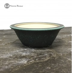 Turquoise Speckled Round Bonsai Pot 12cm 