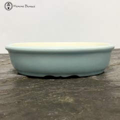 Pale Blue Glazed Bonsai Pot (15.5cm)