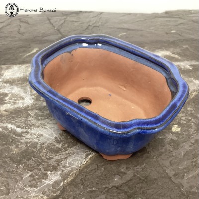 Blue Irregular Ceramic Pot (15.5) 