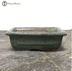 Green Rectangle Ceramic Bonsai Pot (14.5cm) | USED