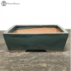 Green Rectangle Ceramic Bonsai Pot (17.5cm)