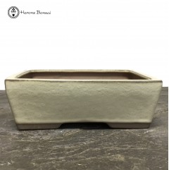 Cream Rectangle Ceramic Bonsai Pot (17.5cm)