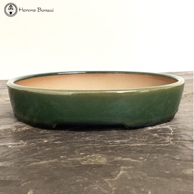 Green Oval Bonsai Pot (18cm)