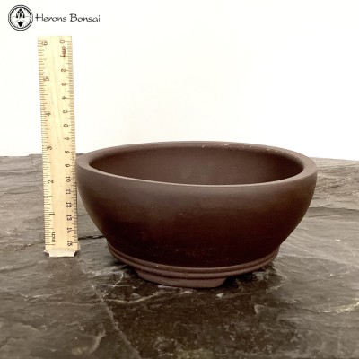 Unglazed Round Bonsai Pot (17cm)