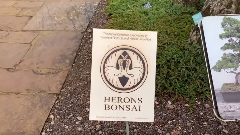 Herons Bonsai Sign RHS Wisley